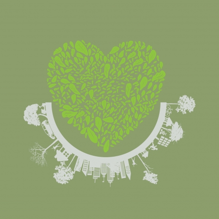 city living concept and ECO conceptのイラスト素材