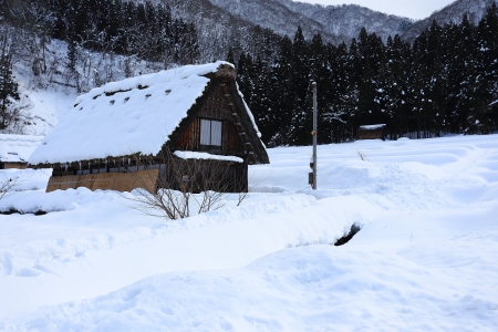 Cottage at Gassho-zukuri Village Shirakawago japanのeditorial素材