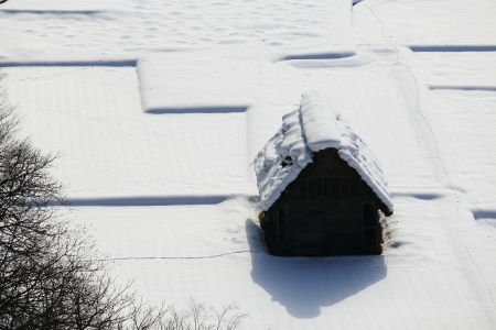 Cottage at Gassho-zukuri Village Shirakawagoの写真素材