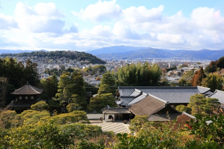 Temple of the Silver Pavilion in Kyoto, Japan