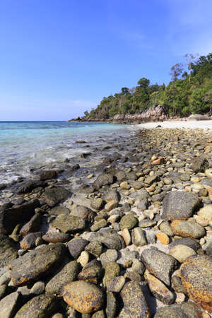island in the wonderful sky. very nice sunny day. Andaman sea in Thailand. Lipe islandの写真素材