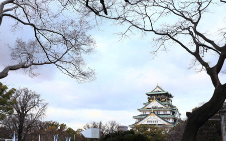 Osaka Castle in Osaka, Japan(winter season)のeditorial素材