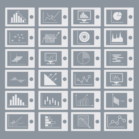 Graph and diagram for business icons,vectorのイラスト素材