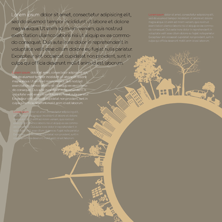 green earth - sustainable development conceptのイラスト素材