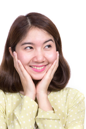 Portrait beautiful Asian Girl in studioの写真素材