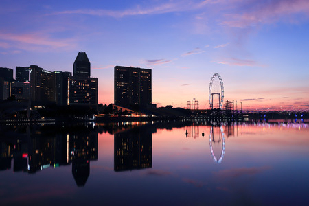 Singapore city skylineのeditorial素材