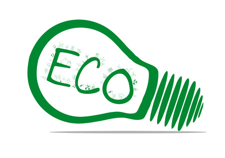 Vector ecology concept - bulb designのイラスト素材