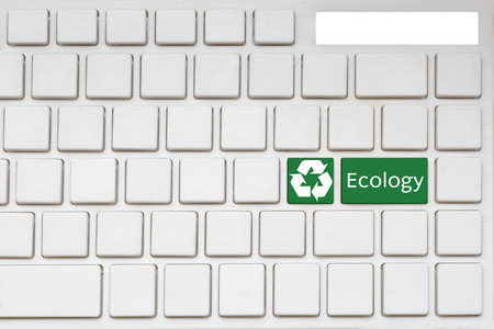 concept: Go Green key on the computer keyboardの写真素材