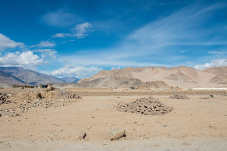 Mountain range, Leh, Ladakh, Indiaの写真素材