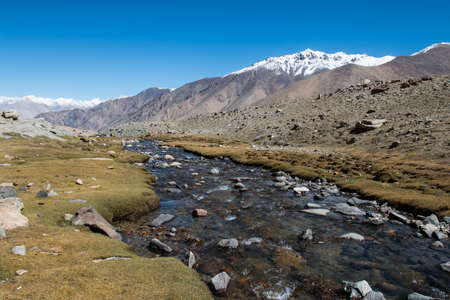 Himalayan river , Ladakh, India.(Himalayan landscape)の写真素材