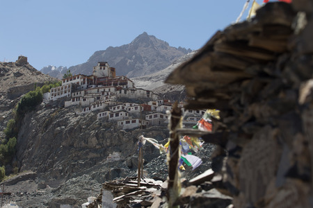 Diskit monastery, Nubra, Ladakh, Indiaの写真素材