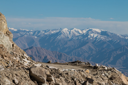 Mountains in the town of Leh, Indiaの写真素材
