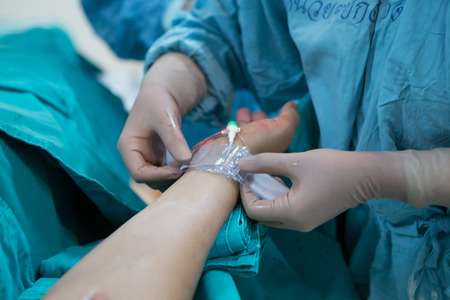 BANGKOK,Thailand-February:16, 2015:The doctor and staff are treating with Angiography,this is a...