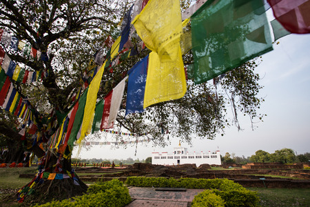 Maya Devi temple, the birth place of Gautama Buddha, in Lumbini, Nepal. A UNESCO world heritage siteのeditorial素材