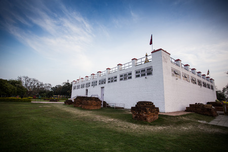Maya Devi temple, the birth place of Gautama Buddha, in Lumbini, Nepal. A UNESCO world heritage siteのeditorial素材