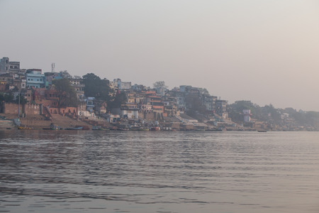 VARANASI, INDIA - March 17: Varanasi, also known as Benaras, is the oldest city in the world and the holy city of India. It is more than 3000 years old on march 17, 2015 in Varanasi, Uttar Pradesh, Indiaのeditorial素材