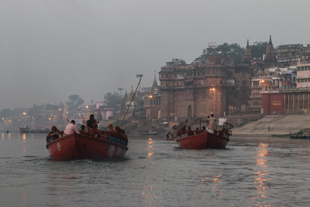 VARANASI, INDIA - March 17: Varanasi, also known as Benaras, is the oldest city in the world and the holy city of India. It is more than 3000 years old on march 17, 2015 in Varanasi, Uttar Pradesh, Indiaのeditorial素材