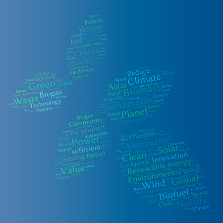 Ecology Earth concept word collage. Environmental poster design templateのイラスト素材