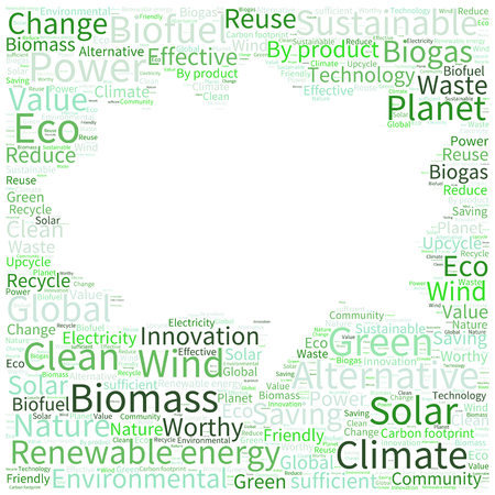 Ecology Earth concept word collage. Environmental poster design templateのイラスト素材