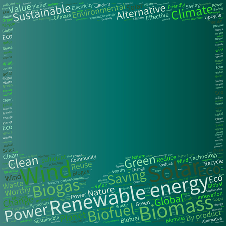Ecology Earth concept word collage. Environmental poster design templateのイラスト素材