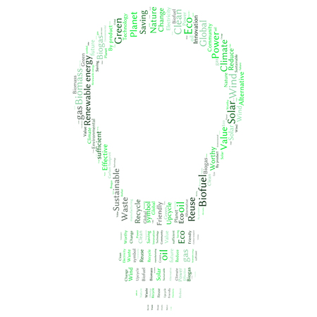 Ecology Earth concept word collage. Environmental poster design templateのイラスト素材