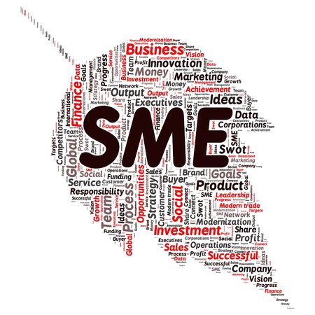 Business & finance related word cloud backgroundのイラスト素材