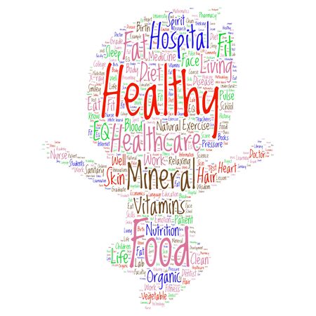 words cloud related to healthy lifestyleのイラスト素材