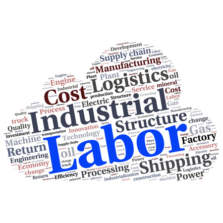 conceptual Industrial or Logistics text word cloud tagcloudのイラスト素材