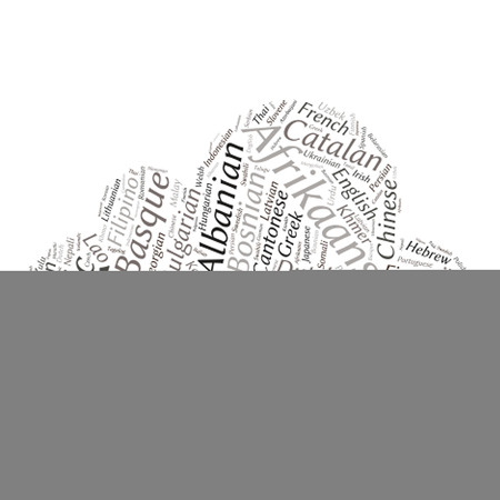 language  in the World related word cloud backgroundのイラスト素材