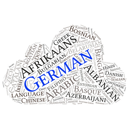 language  in the World related word cloud backgroundのイラスト素材