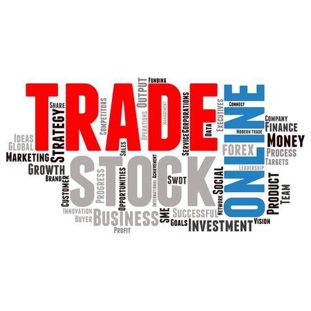 Business & finance related word cloud backgroundのイラスト素材