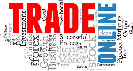 Business & finance related word cloud backgroundのイラスト素材