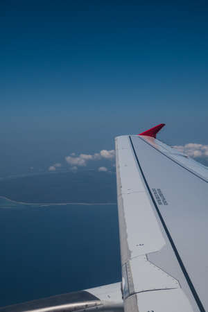 blue sky and clouds on plane