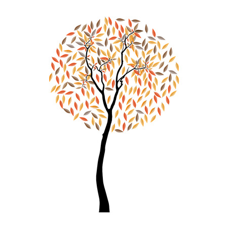 abstract background with autumn treesの写真素材