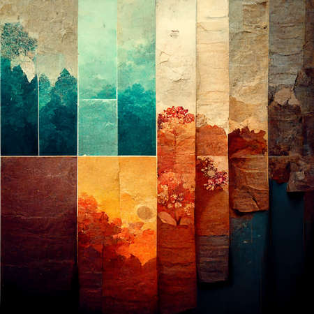 abstract background with paper cut shapes
