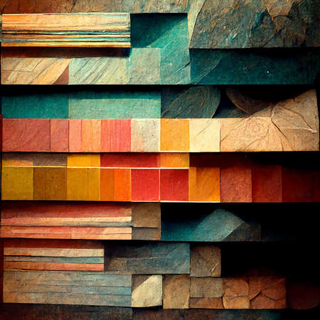 Geometric abstract background, street wall art concept, festival, street fair, carnival event...