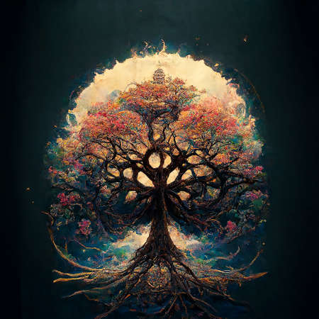 Tree of Life, Yggdrasil, intricate details, cinematic light