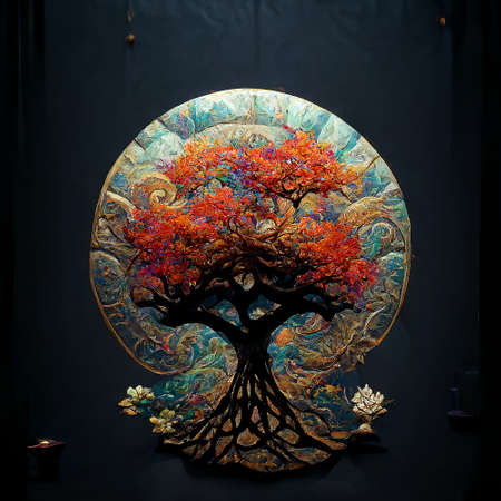 Tree of Life, Yggdrasil, intricate details, cinematic light