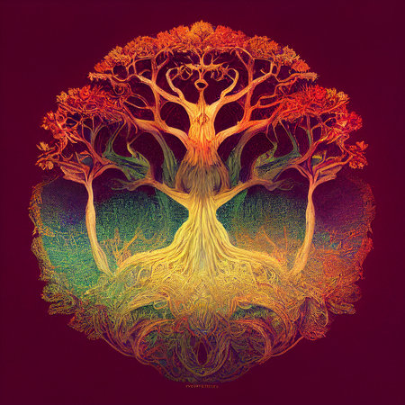 Tree of Life, Yggdrasil, intricate details, cinematic lightの写真素材