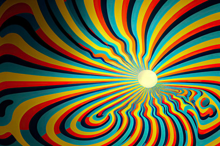 Psychedelic Twist Background.Generative AIの素材