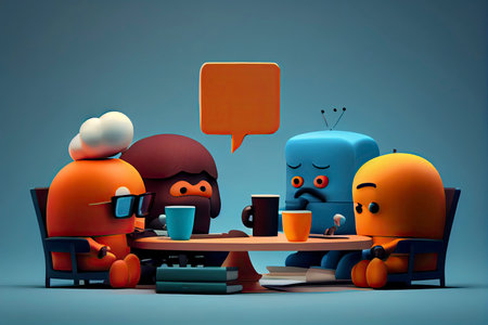 Business people having casual discussion during meeting,Business meeting concept.Generative AIの素材