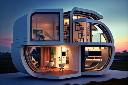 Smartphone app for house automation.Generative AIの素材