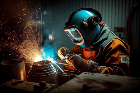 Robots can perform welding tasks that require high accuracy and precision.Generative AIの素材