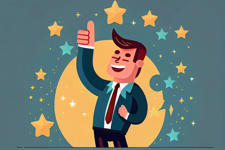 Appreciate high performance employee, good job or praising success staff, recognition or congratulation concept.Generative AIの素材