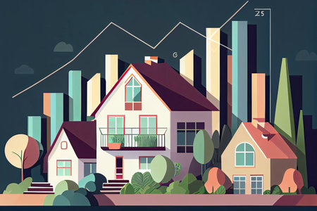 Saving money for real estate with buying a new home and loan for prepare in the future concept.Generative AIの素材