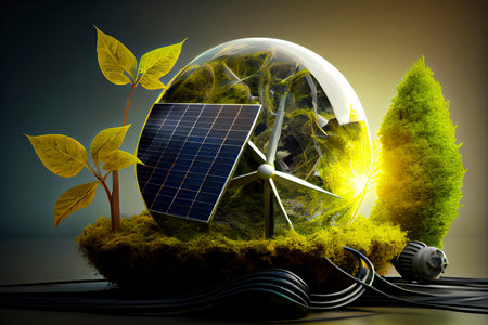 Renewable energy.Generative AIの素材