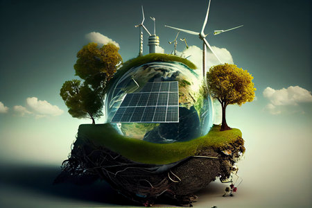 Renewable energy.Generative AIの素材