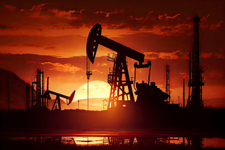 Oil gas industry business.Generative AIの素材