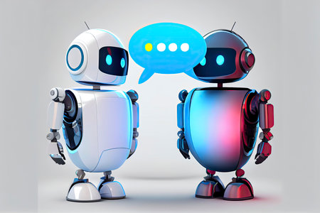 System Artificial intelligence ChatGPT Chat Bot AI , Technology smart robot Ai Chat GPT application software.Generative AIの素材