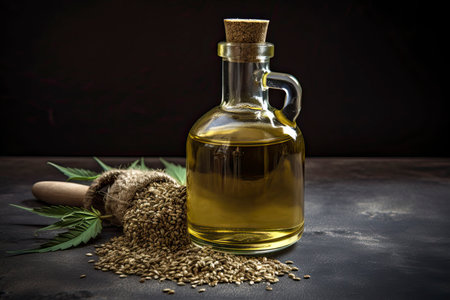Hemp Oil - Medical Marijuana Products - Cbd And Hash Oil - Alternative Medicine.Generative AIの素材